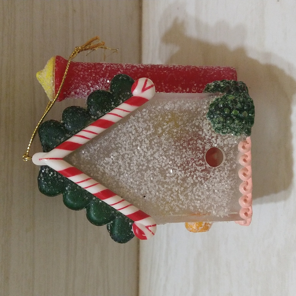 1984 Sugarplum Cottage Lighted Christmas Ornament Gingerbread House - Picture 2 of 5